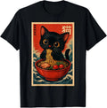 Kawaii Anime Cat Ramen Japanese Graphic Tees Men Women Teens T-Shirt