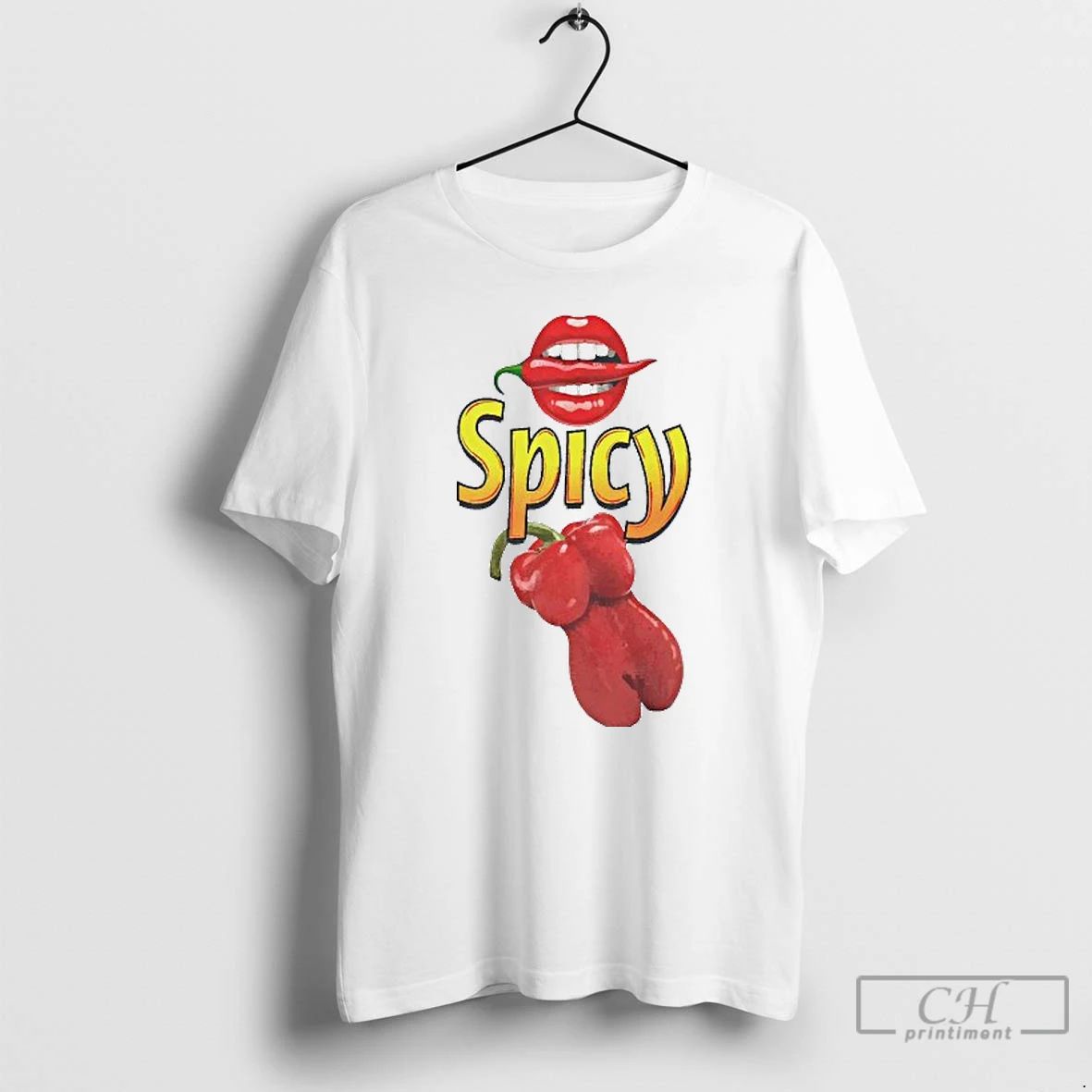 Classic Spicy Chili Pepper Mens White Tee T Shirts