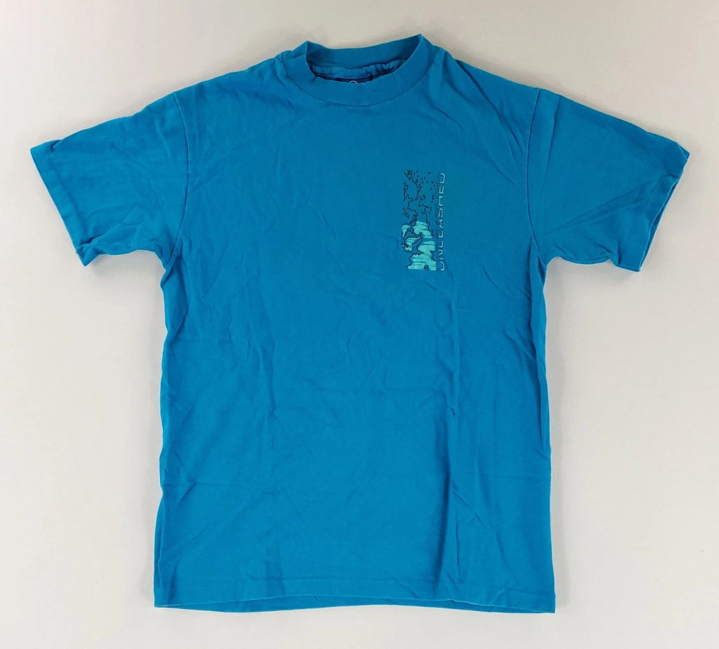 Ocean Pacific T Shirt VTG 80s 90s Unleashed Winter Surf Blue Made USA Mens M
