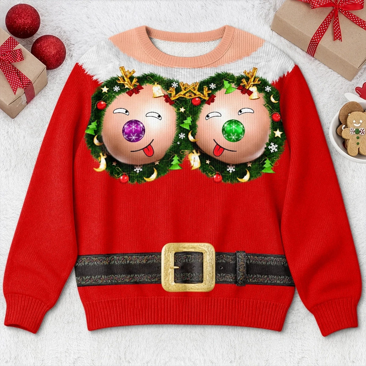 Custom Funny Ugly Sweatshirt - Personalized Christmas Birthday Gifts For Women - Jingle My Baubles