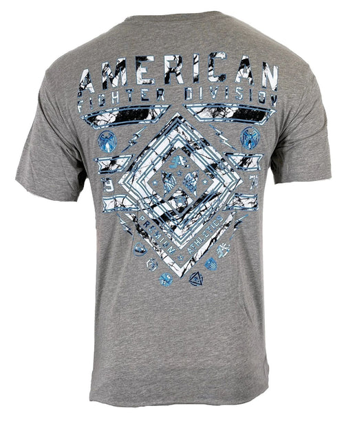 AMERICAN FIGHTER Men's T-shirt BRIDGE CITY Crew Neck Short Sleeve Grey