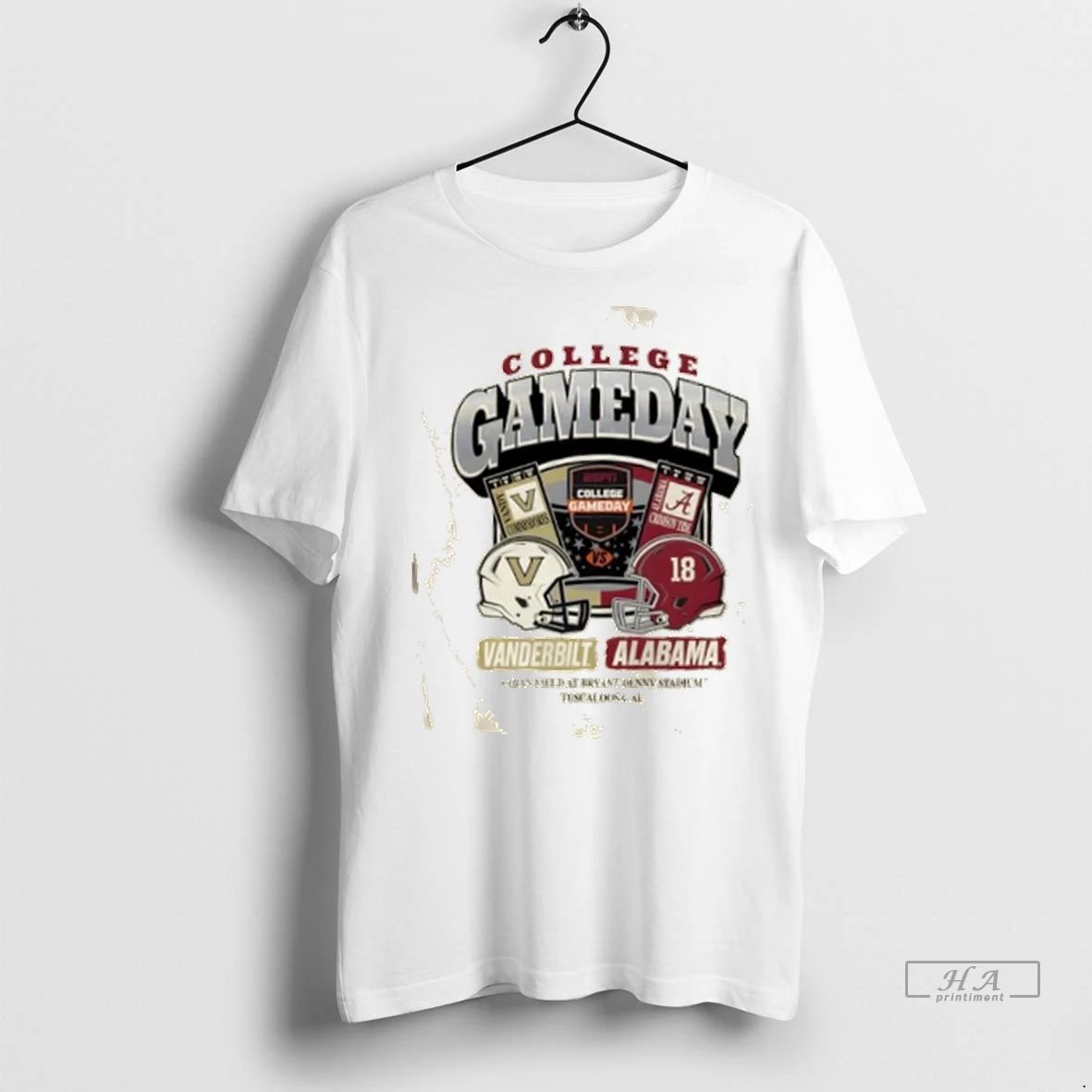 Trendy Officials College Gameday Vanderbilt Vs Alabama Saban Field At Bryant Denny Stadium Shirt Sweater