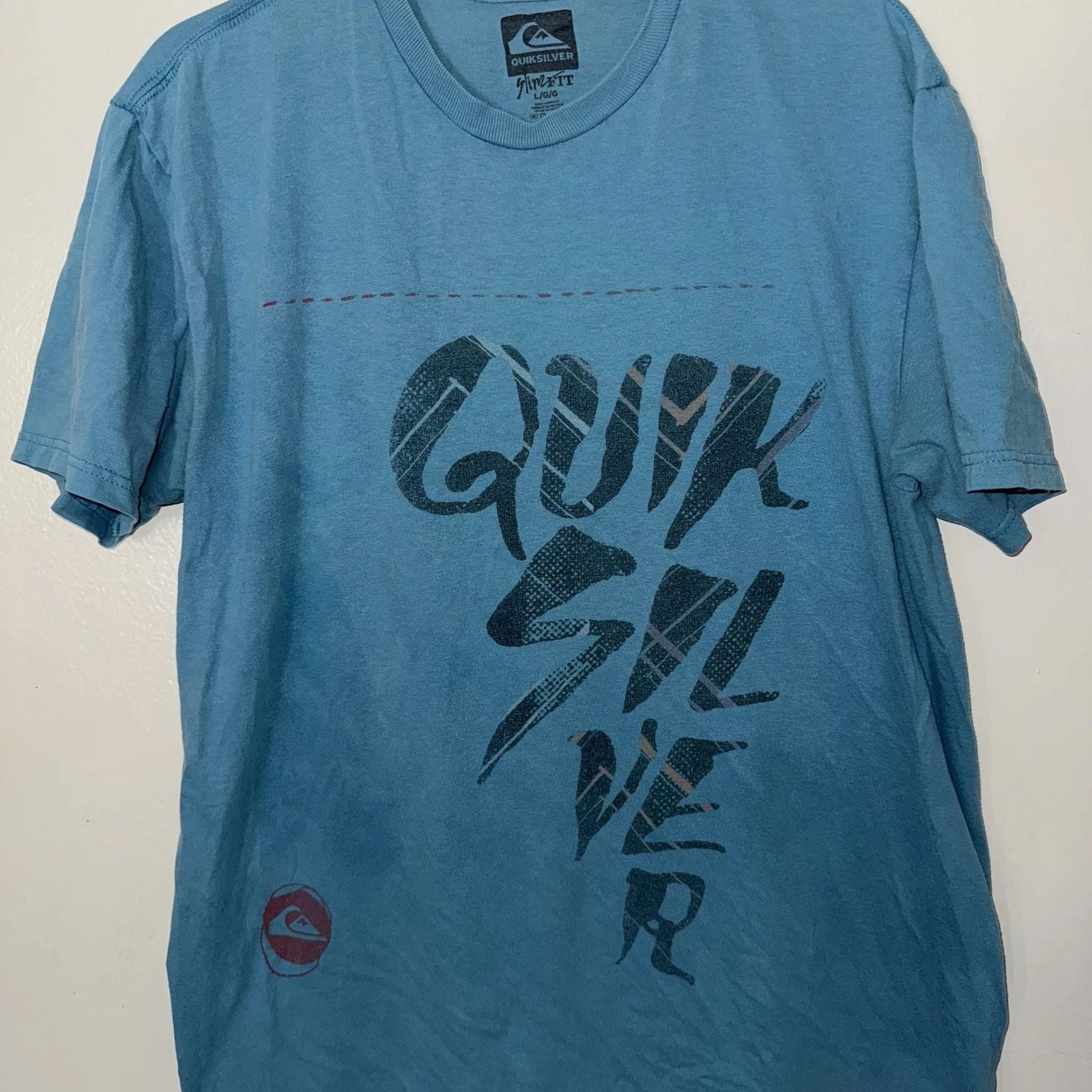blue quiksilver tshirt mens L #surfer#y2k#2000s#vintage