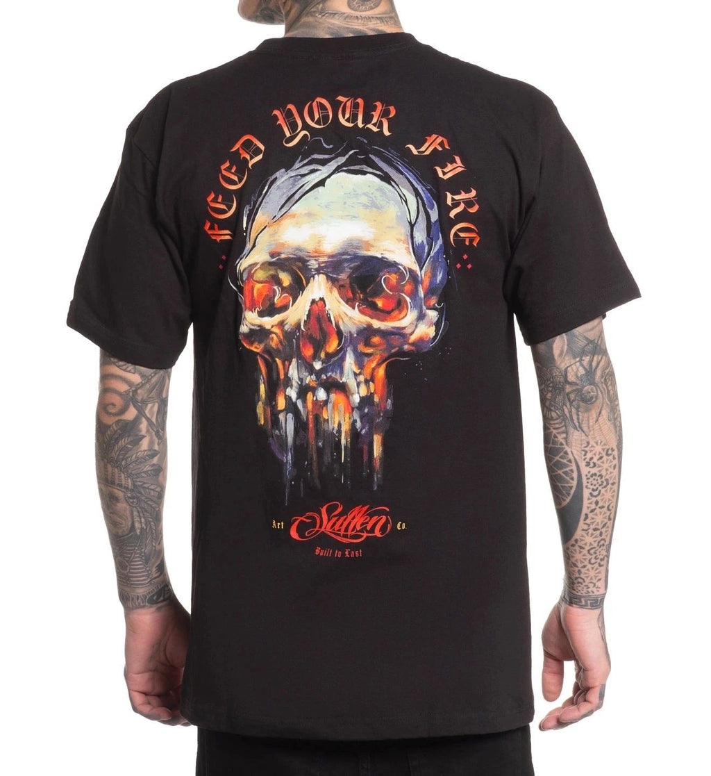 SULLEN CLOTHING FEED YOUR FIRE SKULL TATTOO ART  STANDARD T-SHIRT
