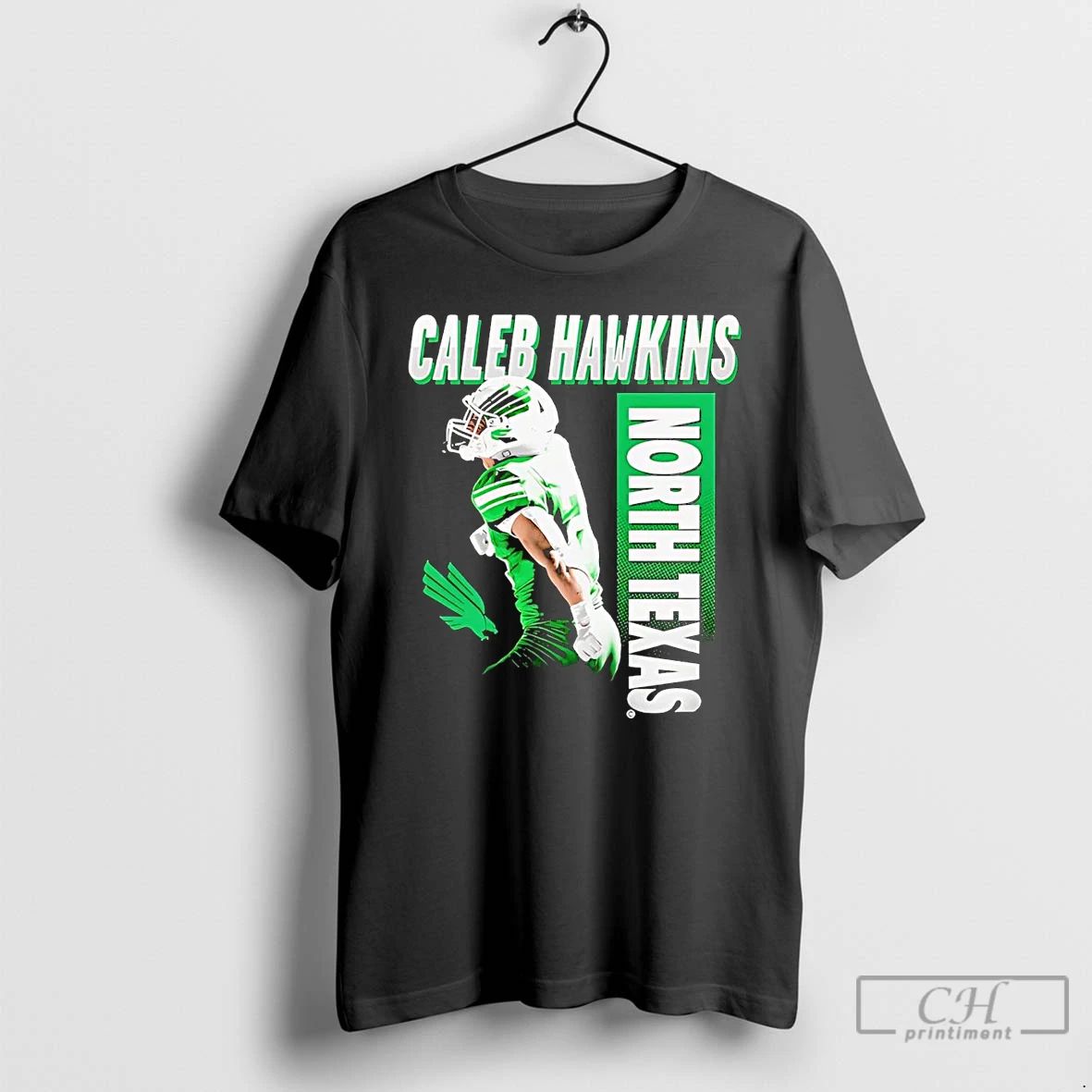 Classic Caleb Hawkins Illustrated North Texas Mean Green T Shirts