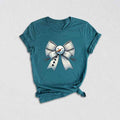 Christmas Coquette Bow Snowman Shirt, Christmas Snowman Shirt, Cute Christmas Sh