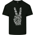 Peace Word Art Hippy Environment Mens Cotton T-Shirt Tee Top