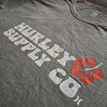Hurley Supply Co. Hibiscus Graphic T-Shirt Heather Gray 2XL XXL Surf Tee