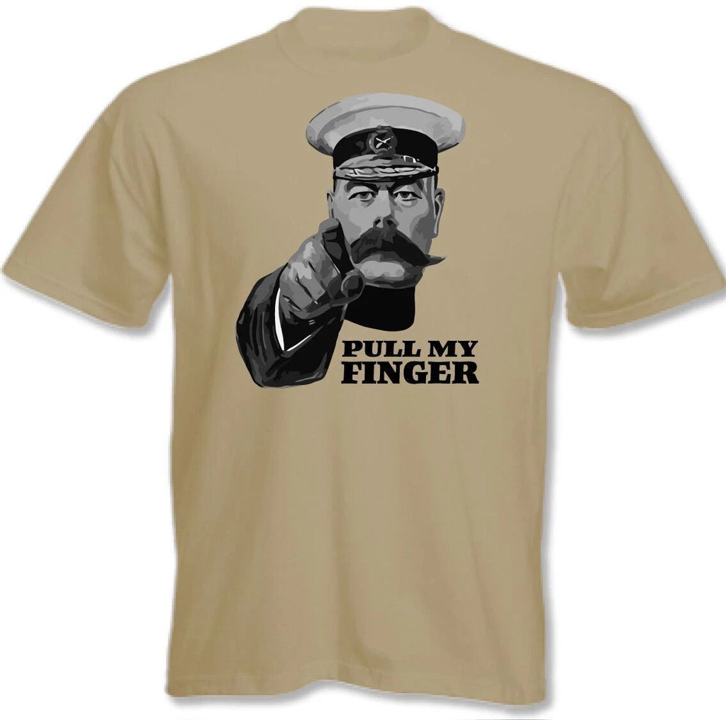 Lord Kitchener Pull My Finger Mens Funny T-Shirt WWII War Poster Fart humor
