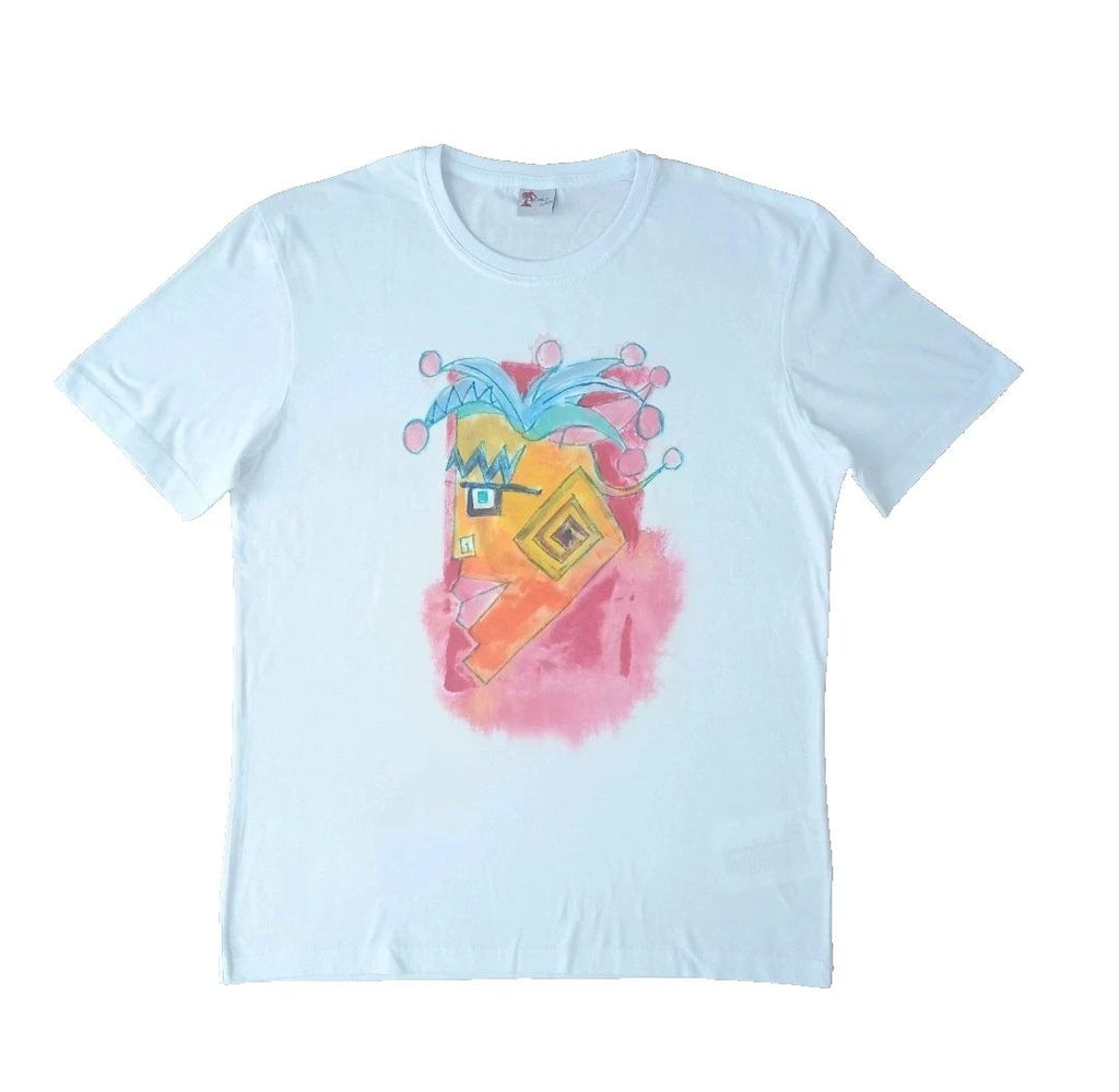 Graphic Tee/handpainted / White/cotton/Short Sleeved/Unisex/CelticTshirt/Size XL