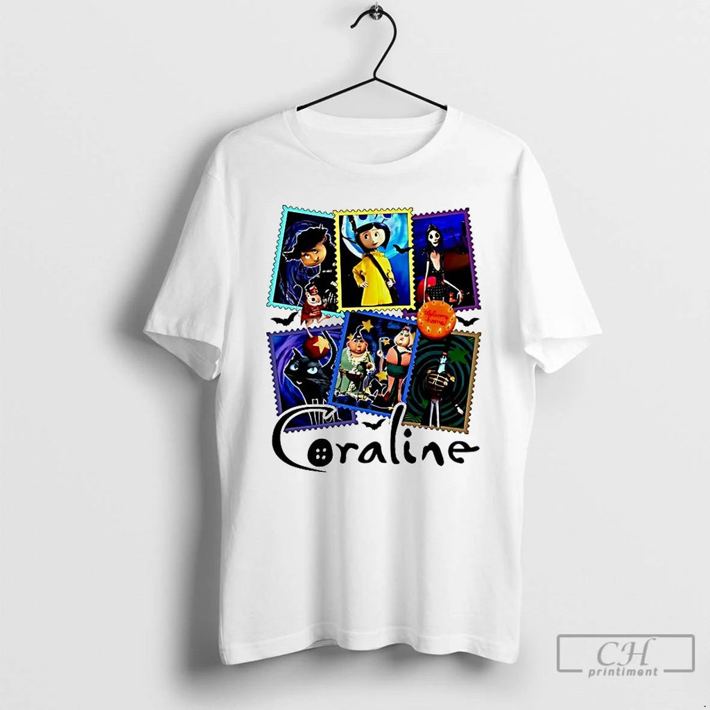 Classic Coraline Stamp Collage Stop Motion Art T Shirts