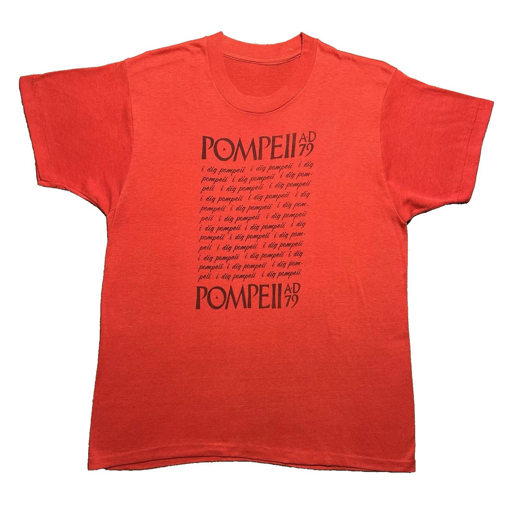 Vintage 80s Pompeii AD 79 T Shirt Mens M Red Tourist Graphic Tee