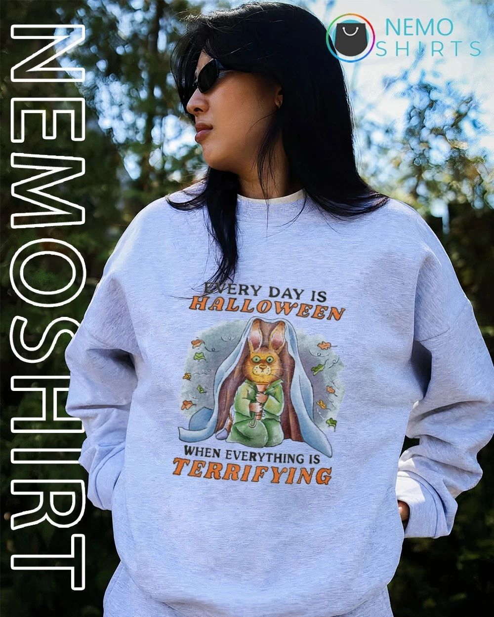 Rabbit every day is Halloween when everything is terrifying shirt