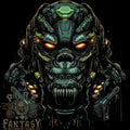 Cyber Gorilla Ape Fantasy Mens Light Cotton T-Shirt