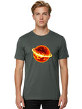 Fiery-Planet Mens Graphic Tee, 100% Cotton, Casual Summer Wear