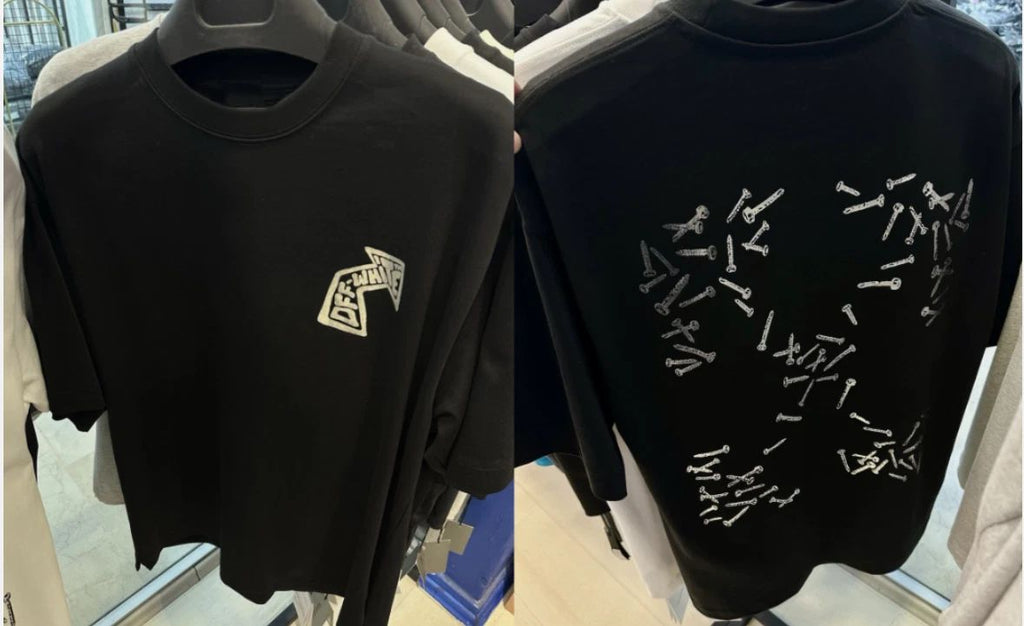 Off-White Screws Arrows Black T-Shirt Unisex Streetwear Graphic Tee Reprint