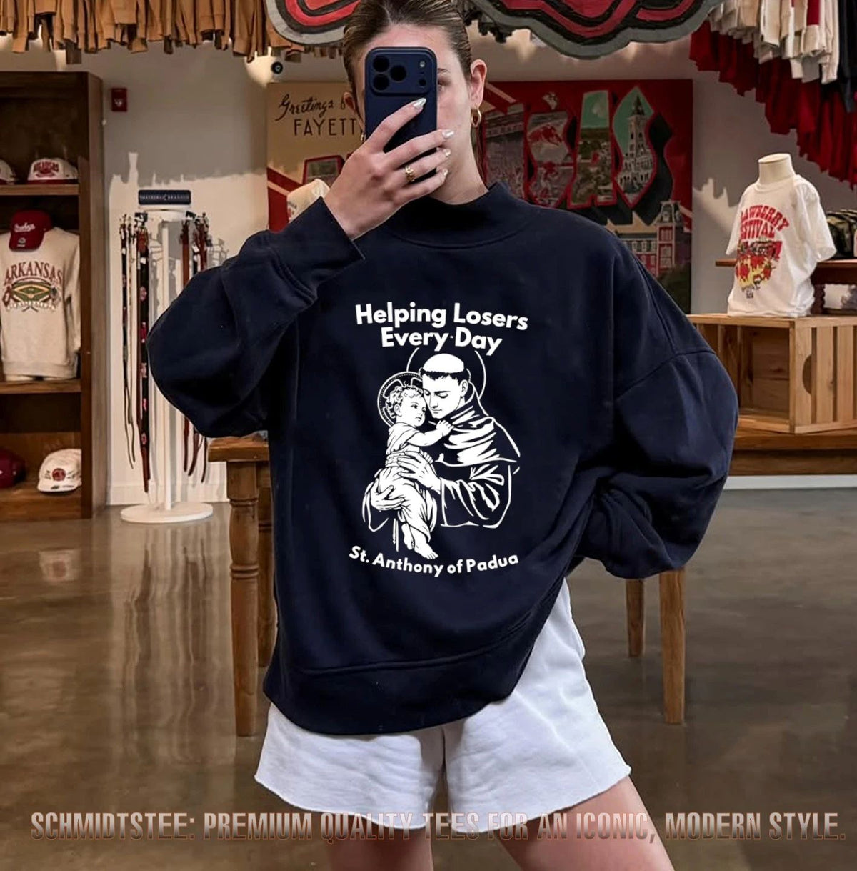 Helping losers everyday St. Anthony of Padua shirt