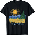 Gogh Outside Starry Night Nature Lover Inspirational Artist T-Shirt S-4XL