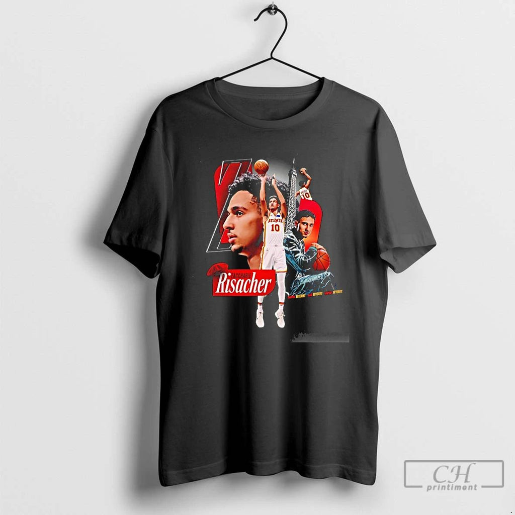 Classic Zaccharie Risacher Atlanta Hawks Basketball Player Graphic T Shirts