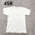 Yu167 45R Short Sleeve T-Shirt Plain Simple Forty-Five White