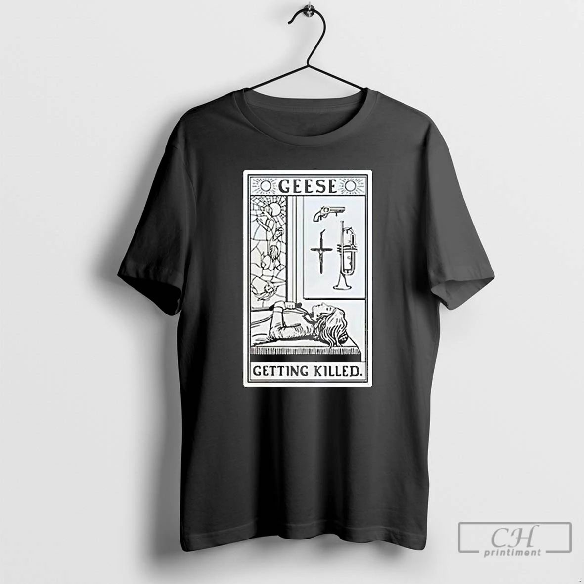 Classic Geese Getting Killed Long Sleve T Shirts
