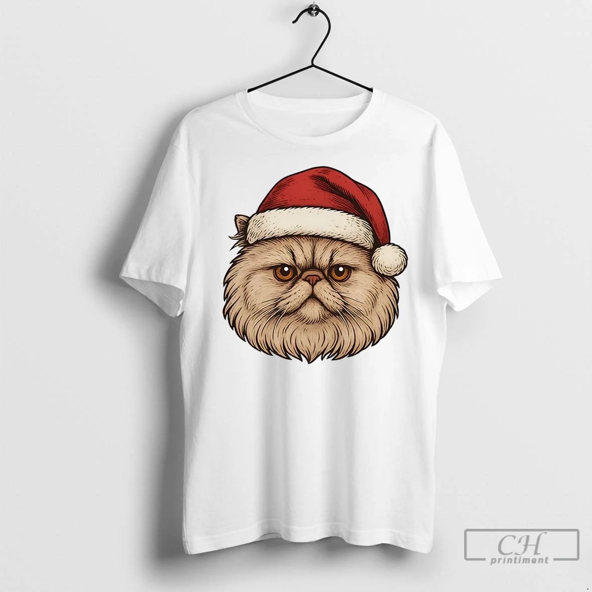 Premium Persian Cat Face Christmas