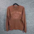 Lucky Brand Vintage Inspired Shirt Brown Cotton Graphic Print Everyday Wear
