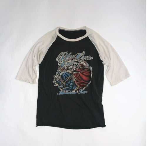 80s vintage PAPER THIN blue oyster cult and rainbow tour raglan rare