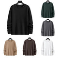 Mens Long Sleeve Thermal Slim Fit Crew Neck T Shirt Bottoming Pullover
