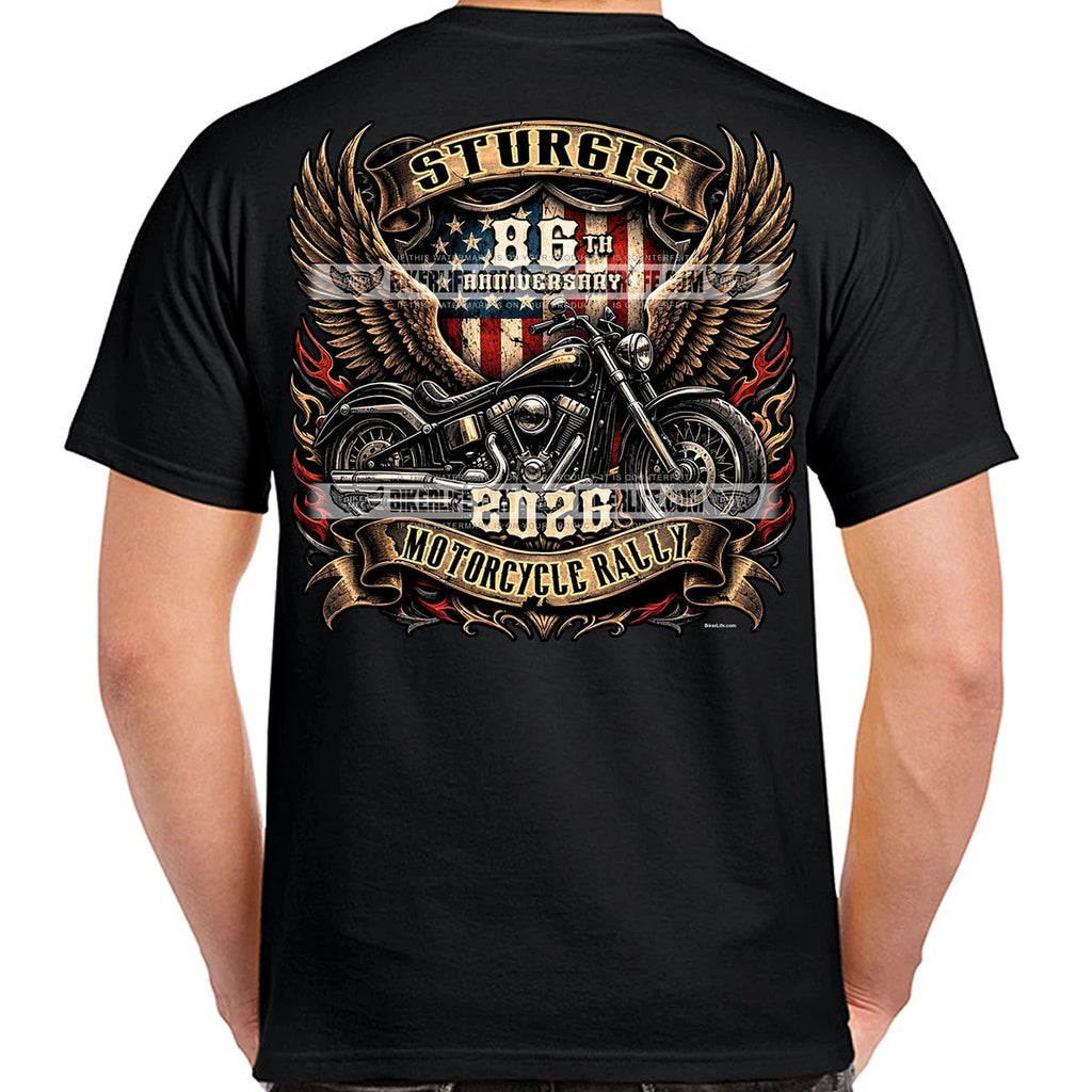 T-Shirt 2026 Sturgis Motorcycle Rally American Biker No Harley