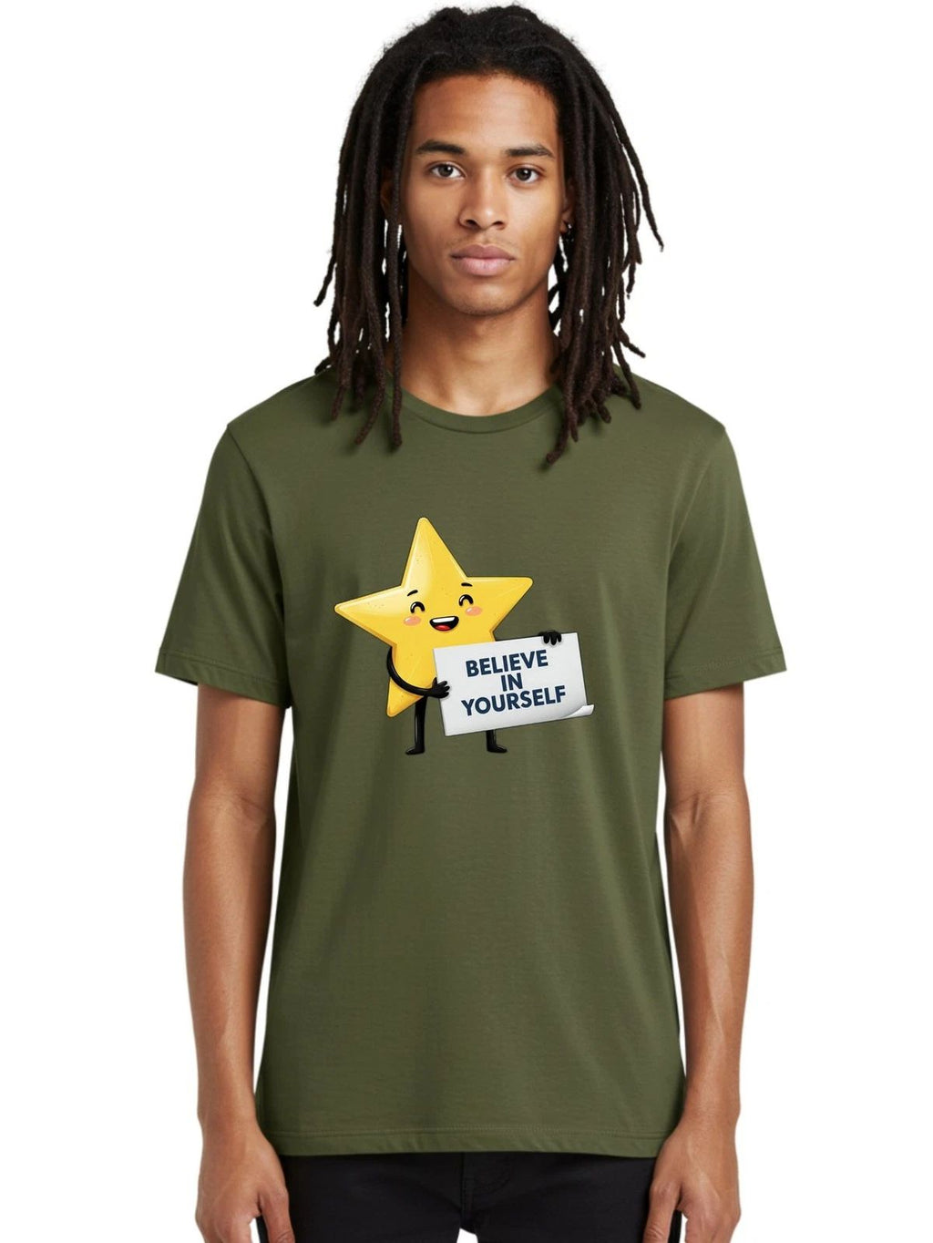 Believe-In-Yourself-9 Mens Graphic Tee, 100% Cotton, Casual Summer Wear