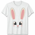 Funny Rabbit Costume Cute Easter Bunny Face Unisex Tshirt