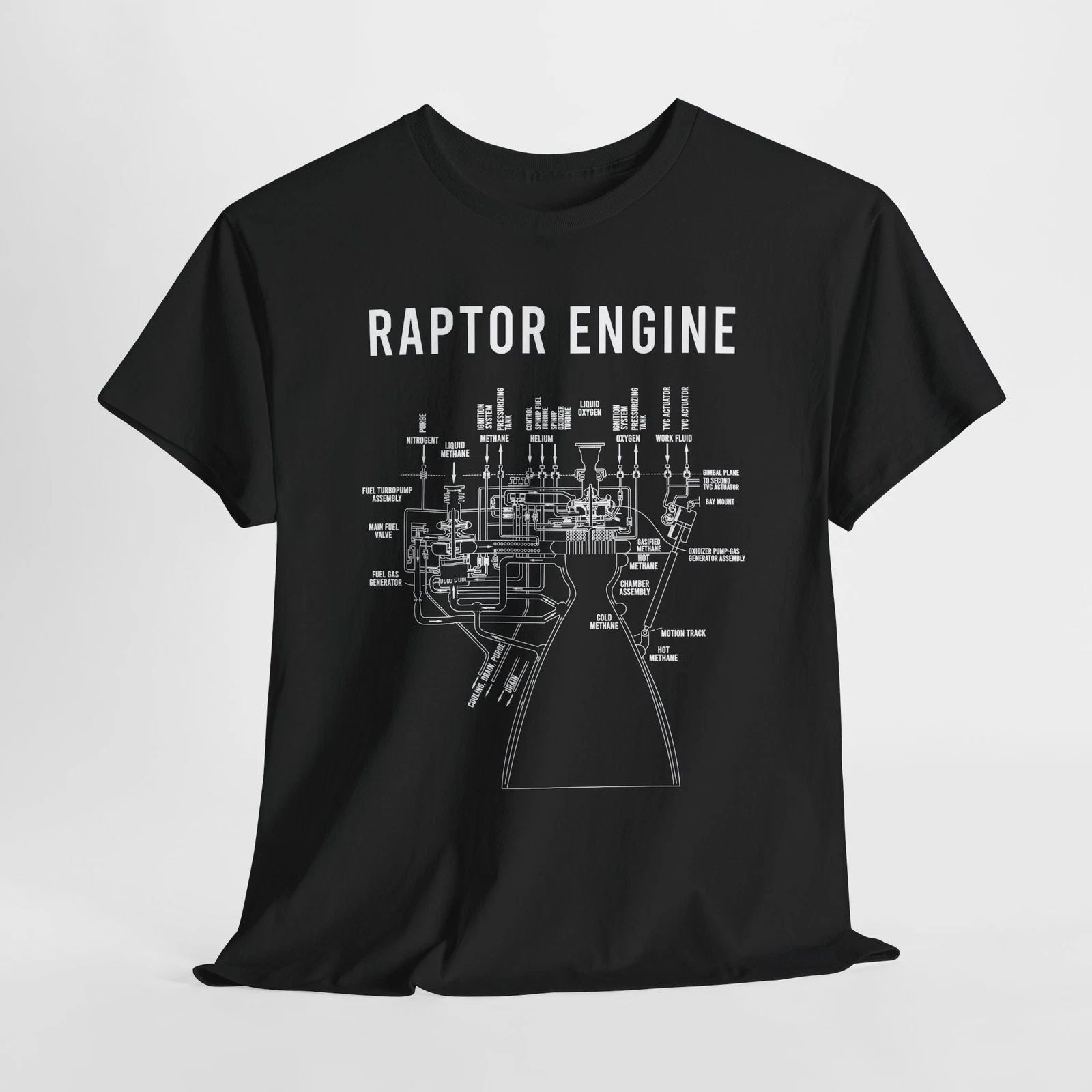 SpaceX "Raptor Engine" Inspired T-Shirt - Space Lover Gift, S to 5XL | 8 Colors