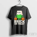 Premium Building Bricks Halloween Brick Or Treat Ghost Builder Funny T Shirts