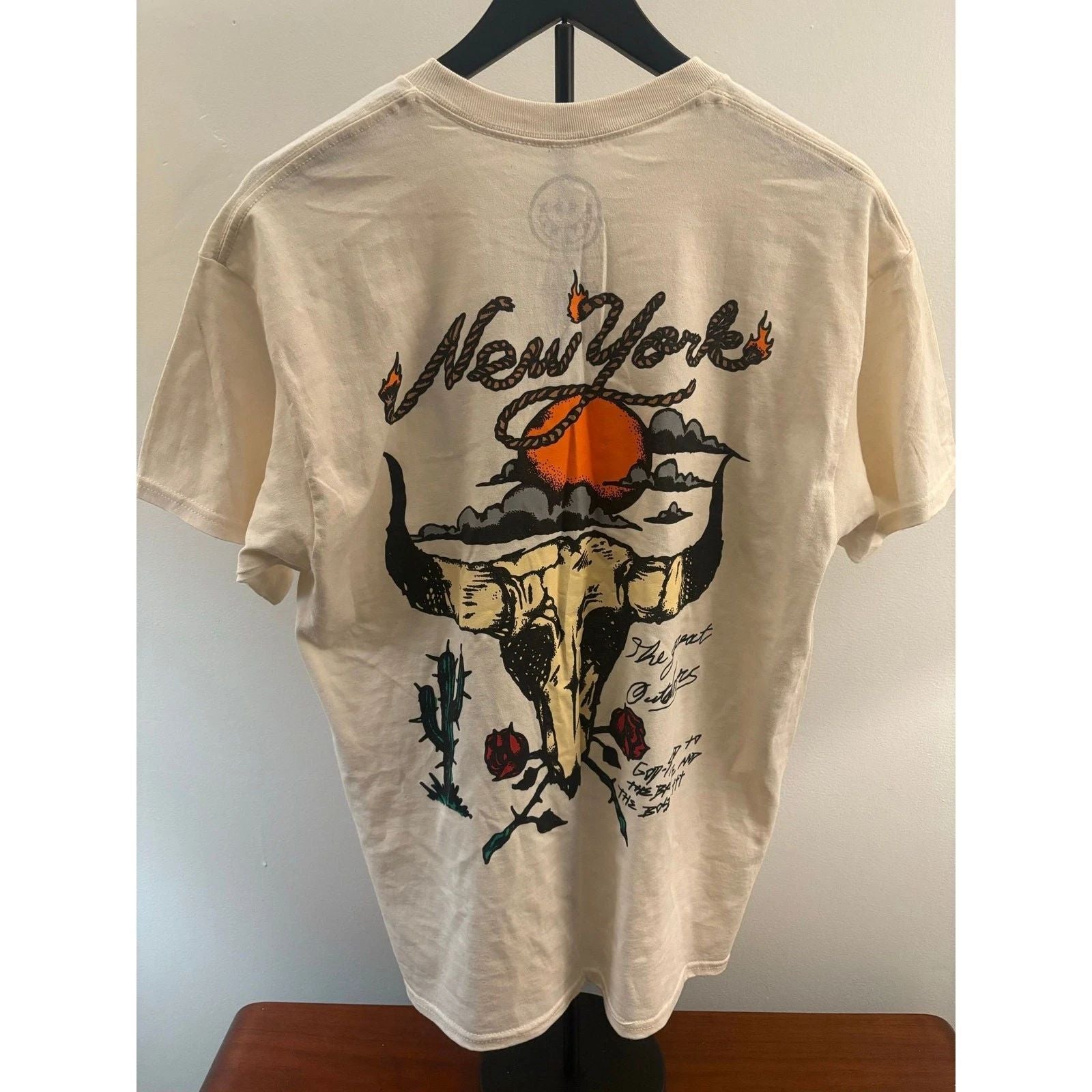 SZ L - Cream New York Western Style Civil LA Shirt