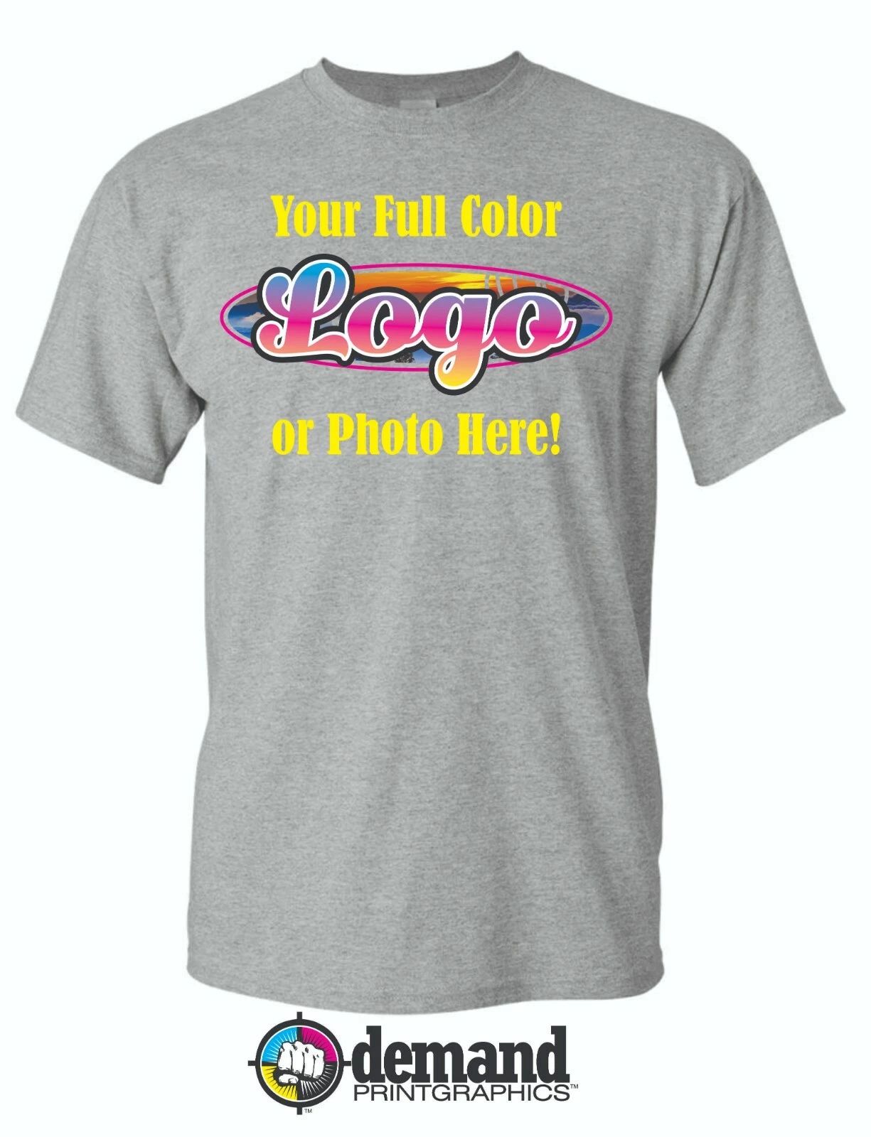 Custom Personalized T-Shirt Printing with your photo, text, logo, anything