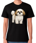 Shih Tzu Dog Portrait Unisex T-Shirt Small Dog Lover Gift Tee