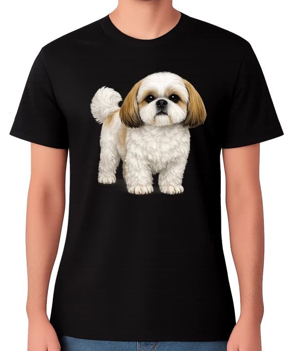 Shih Tzu Dog Portrait Unisex T-Shirt Small Dog Lover Gift Tee