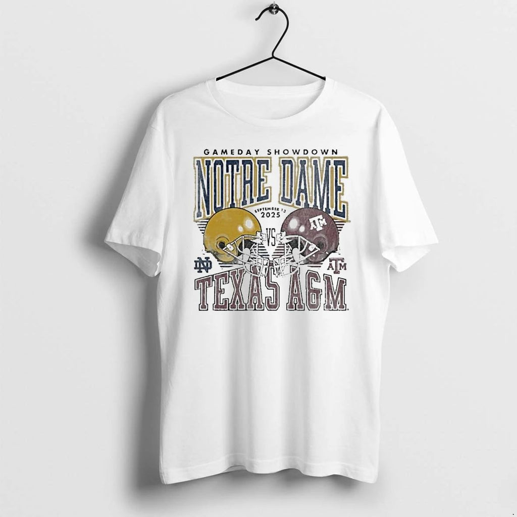 Notre Dame Fighting Irish Vs Texas Am Aggies 2025 Gameday Showdown Football Tshirts Sweater