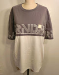 Gray White Graphic Street Style Mens Shirt Top Size XL