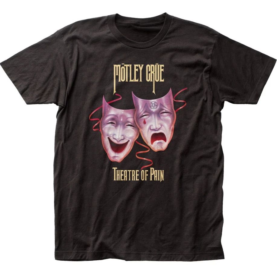Motley Crue Theater Of Pain T Shirt Mens Rock And Roll Music Band Tee New Black