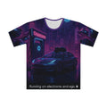 Neon Cat Electric Vibes T-Shirt, Stylish Graphic Tee, Unique Streetwear