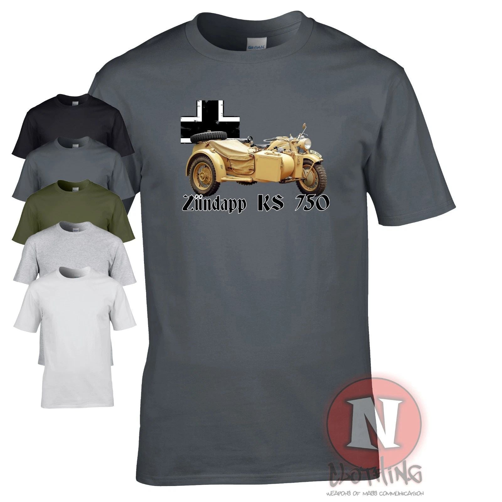 Zundapp K750 WW2 German military motorcycle T-shirt World Tanks World War 2