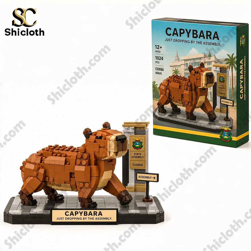 Capybara Just Dropping By The Assembly Building Brick Set