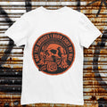 May The Bridges I Burn Light My Way Skull Rose Graphic T-Shirt Back Print