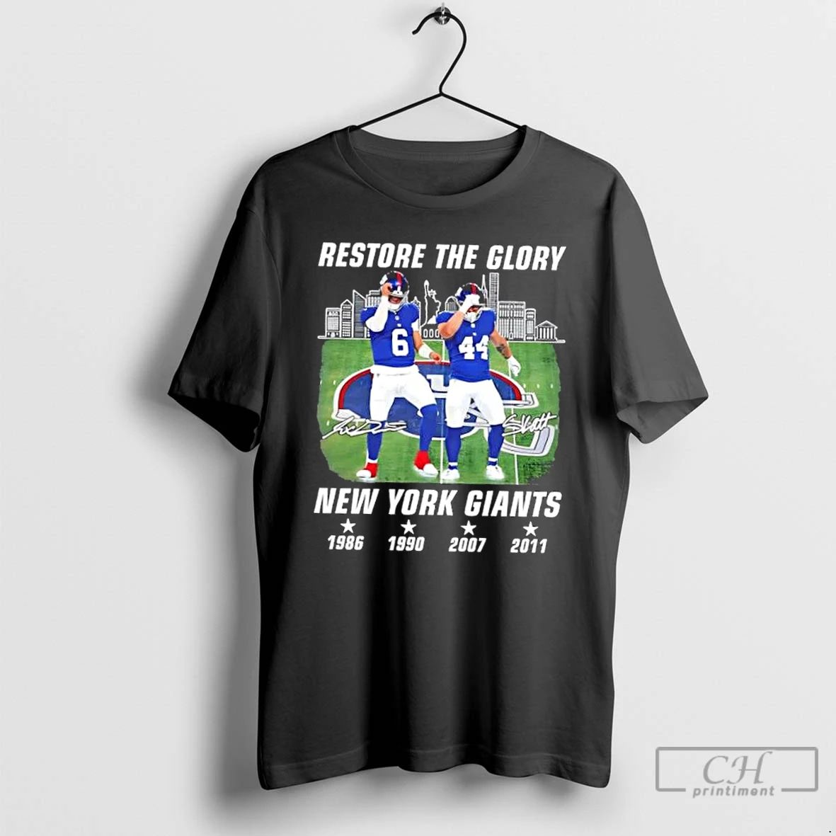 Classic Restore The Glory New York Giants Jaxson Dart And Cam Skattebo Dance Signatures