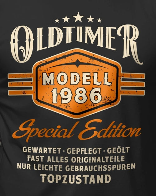 40th Birthday Mens T-Shirt Vintage Model 1986 Funny Sayings Shirts Men
