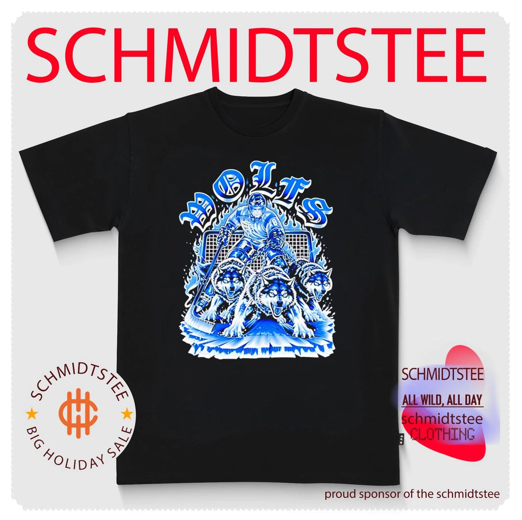 Wolf Hockey Skeleton Goalie With Three Wolves shirt