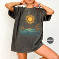 Boho Floral Golden Sun T-Shirt, Clothing Women, Chic Style, Women Clothin