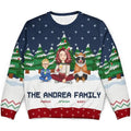 Christmas Single Parent Family In The Forest A Whole Lot Of Love - Personalized Unisex Ugly Sweater